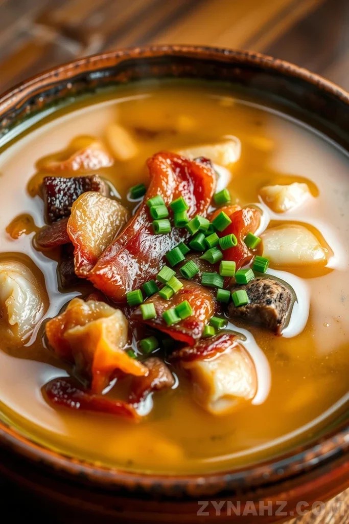 Beef Bacon and Onion Comfort Soup Recipe - Zynahz