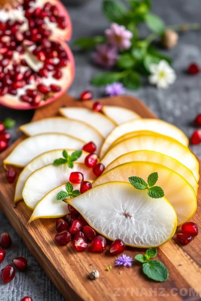 Pomegranate and Pear Board Recipe - Zynahz Pomegranate and Pear Board Recipe - Zynahz