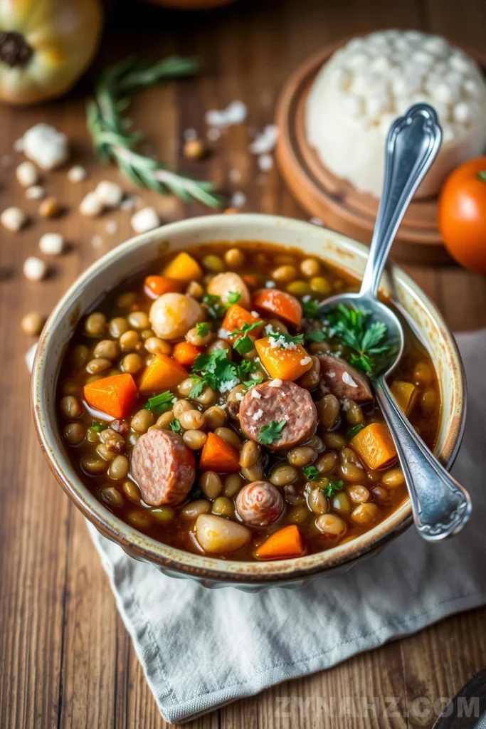 Lentil and Sausage Stew Recipe - Zynahz Lentil and Sausage Stew Recipe - Zynahz