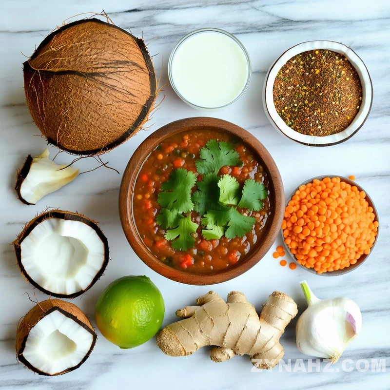 Coconut and Red Lentil Soup Recipe - Zynahz Coconut and Red Lentil Soup Recipe - Zynahz