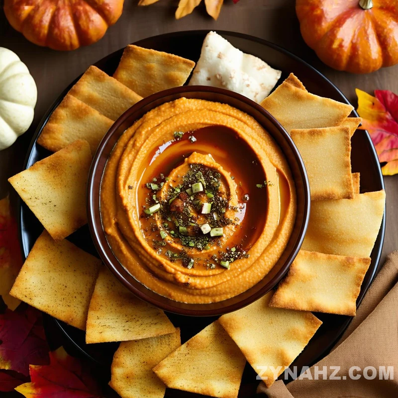 Pumpkin Hummus and Pita Chips Recipe - Zynahz Pumpkin Hummus and Pita Chips Recipe - Zynahz