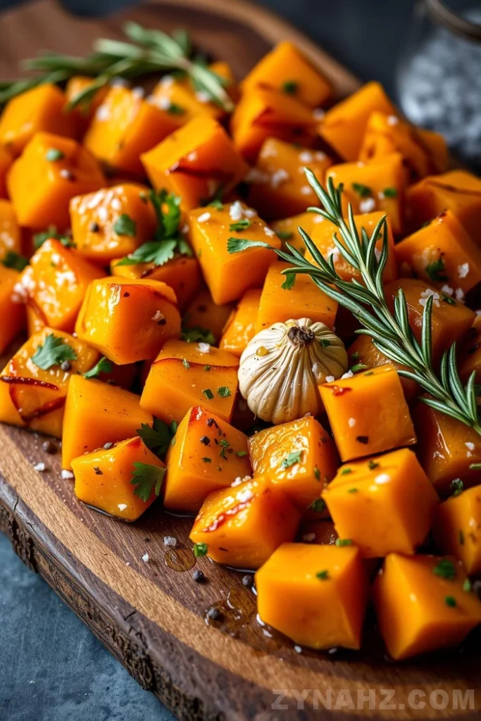 Garlic Herb Roasted Butternut Squash Recipe - Zynahz Garlic Herb Roasted Butternut Squash Recipe - Zynahz
