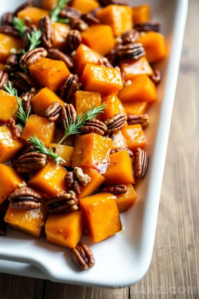 Maple Roasted Butternut Squash with Pecans Recipe - Zynahz