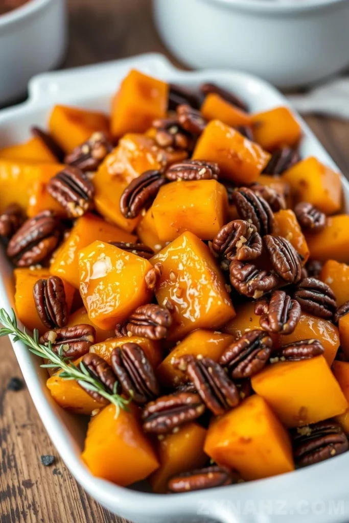 Maple Roasted Butternut Squash with Pecans Recipe - Zynahz