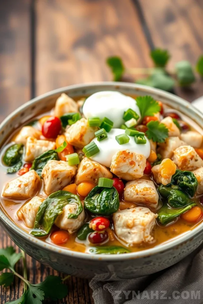 White Chicken Chili with Spinach Recipe - Zynahz White Chicken Chili with Spinach Recipe - Zynahz