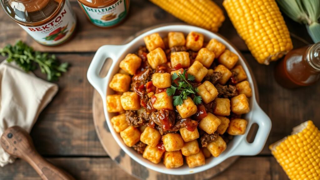 BBQ Beef Tater Tot Casserole Recipe