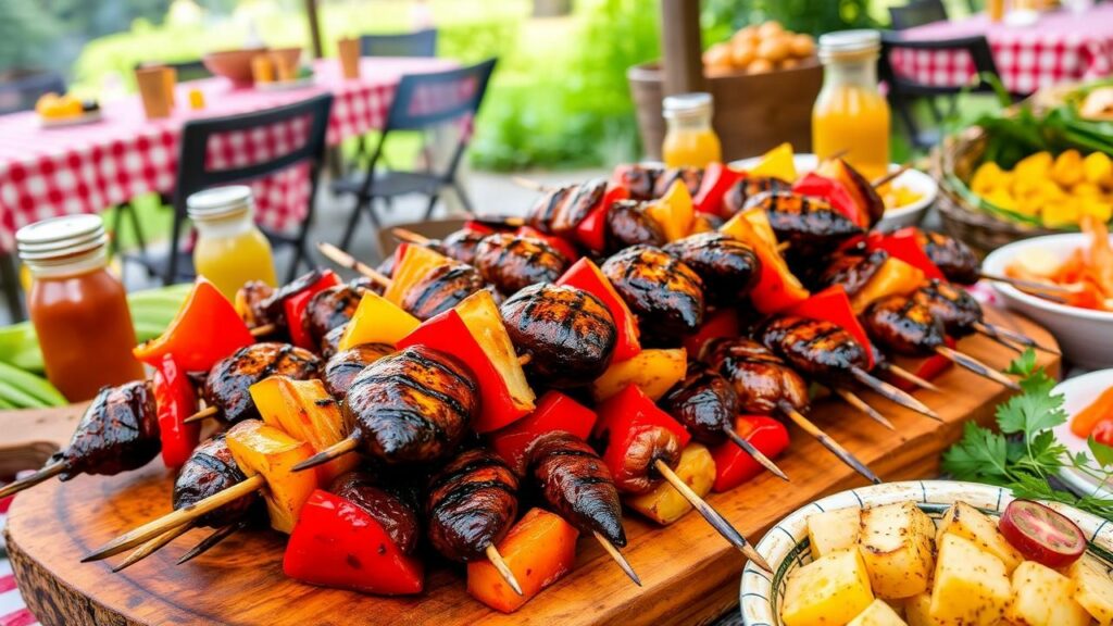 BBQ Pheasant Skewers with Peppers Recipe