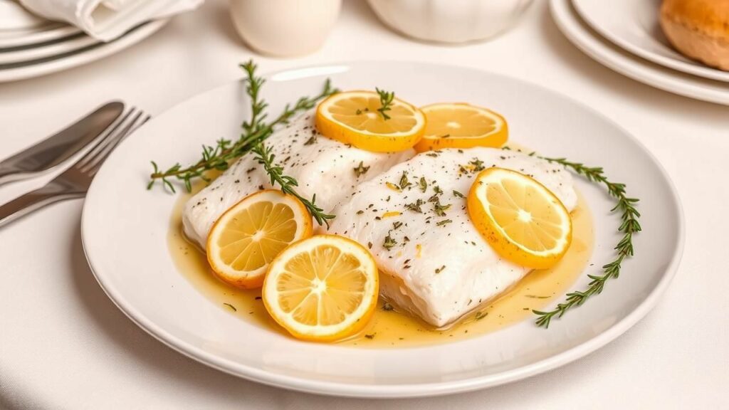 Baked Cod with Lemon and Thyme Recipe