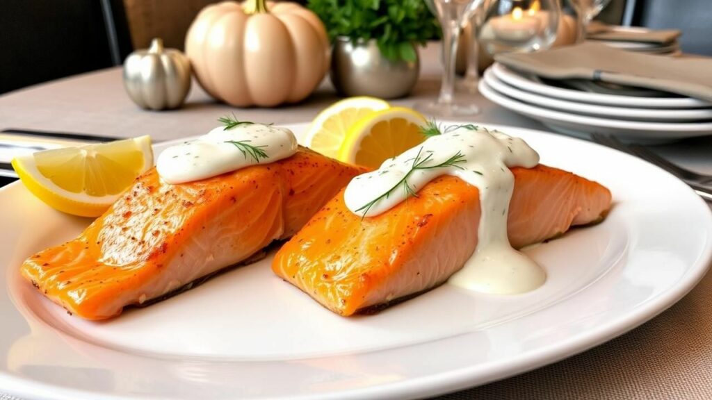 Baked Salmon with Dill Sauce Recipe