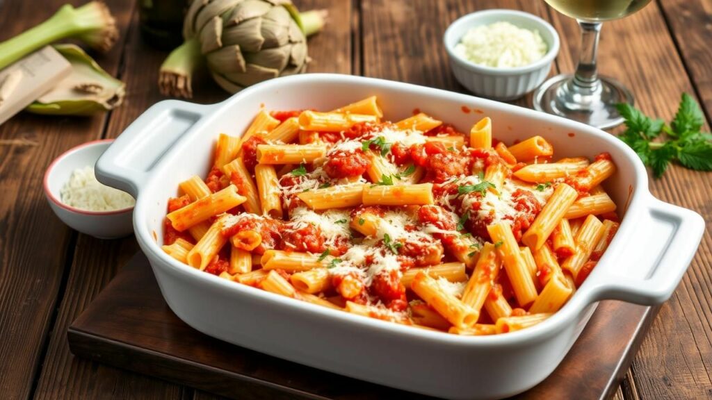 Baked Ziti with Artichokes Recipe
