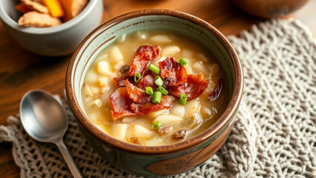 Beef Bacon and Onion Comfort Soup Recipe