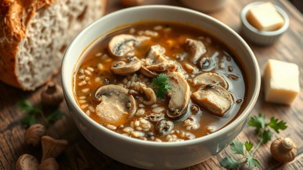 Chicken Wild Rice Soup with Mushrooms Recipe