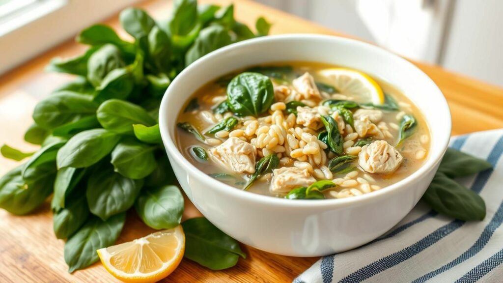 Chicken Wild Rice and Spinach Soup Recipe