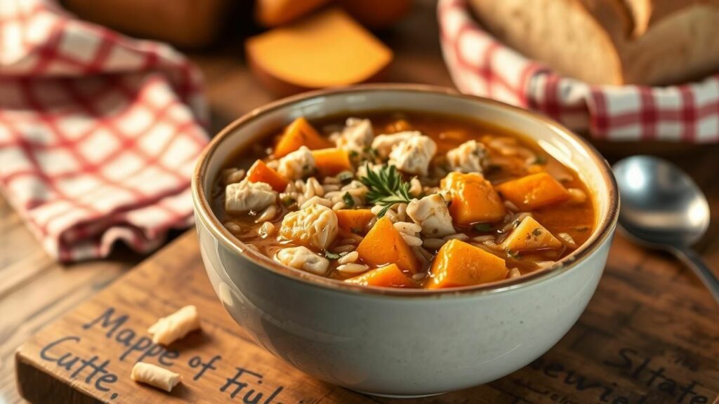Chicken Wild Rice and Sweet Potato Soup Recipe