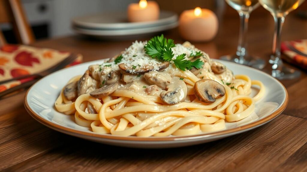 Creamy Chicken and Mushroom Pasta Recipe