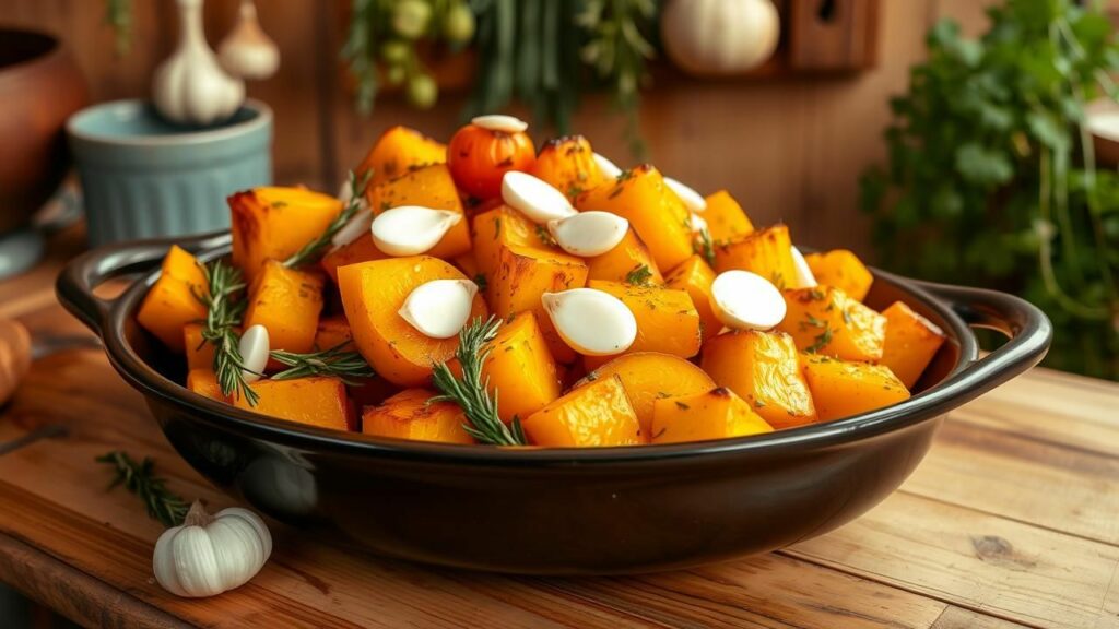 Garlic Herb Roasted Butternut Squash Recipe