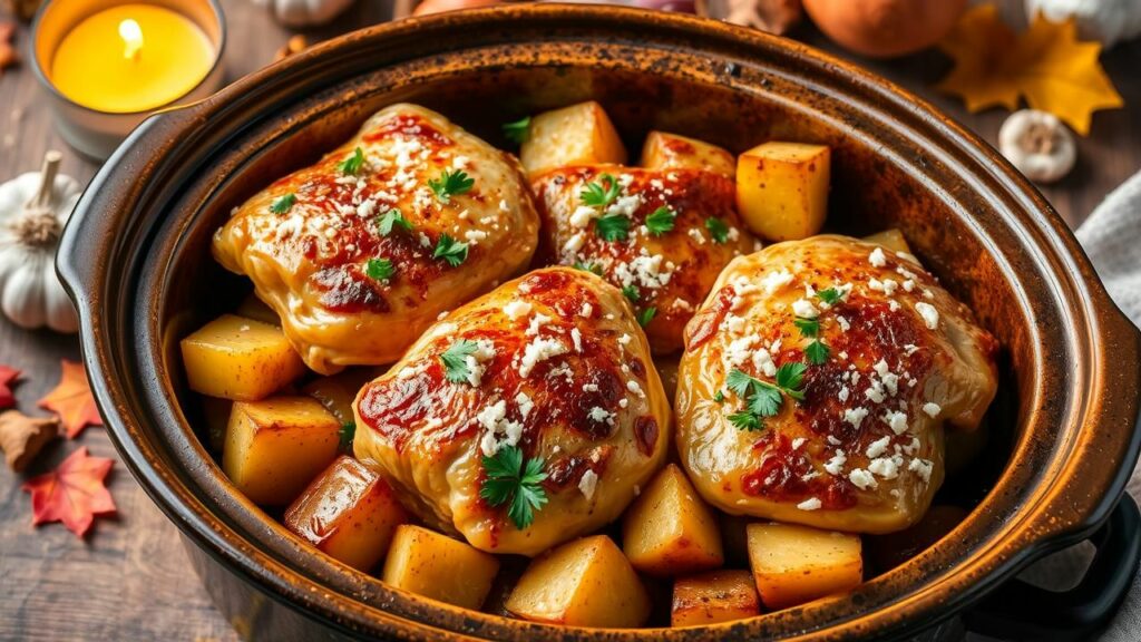 Garlic Parmesan Chicken and Potatoes Recipe
