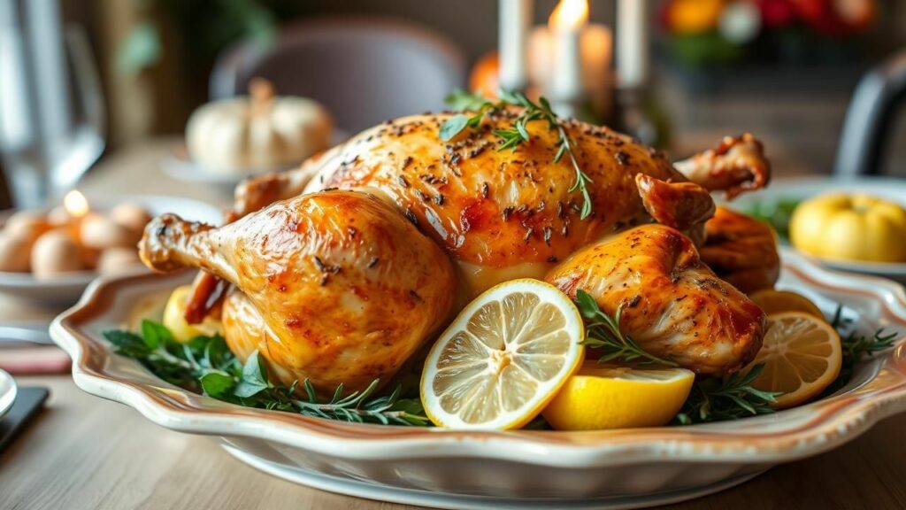Lemon Garlic Roasted Chicken Recipe