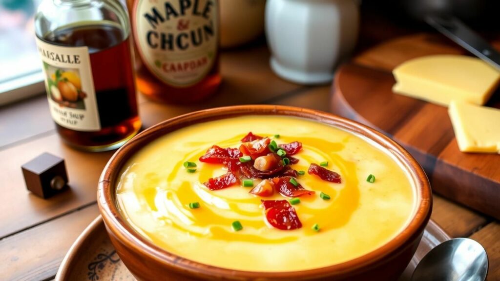 Maple Bacon & Cheddar Soup Recipe