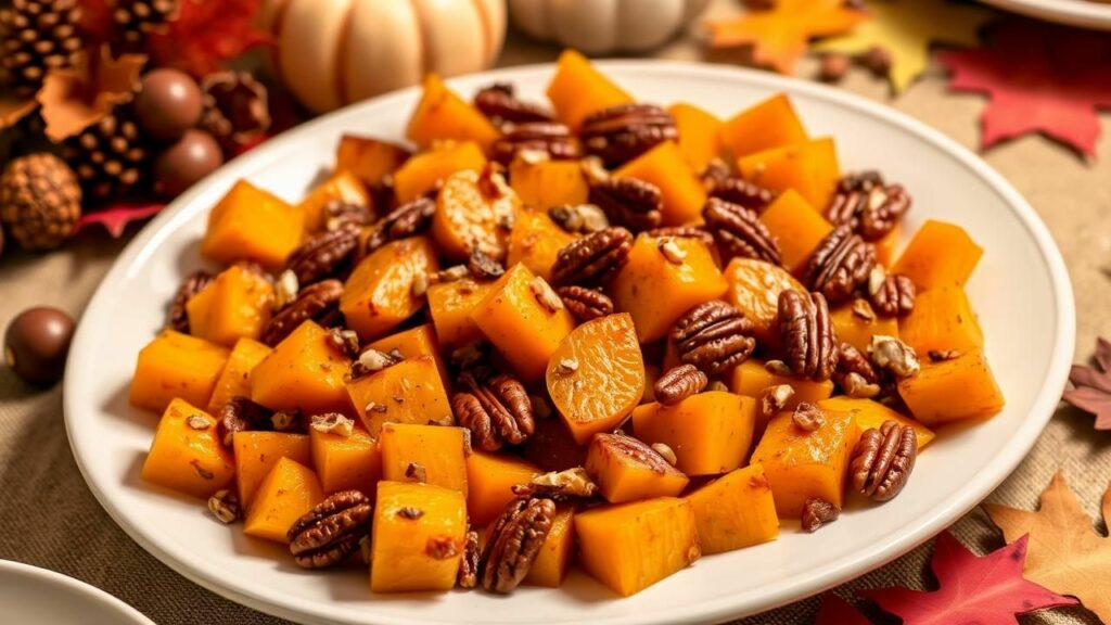Maple Roasted Butternut Squash with Pecans Recipe