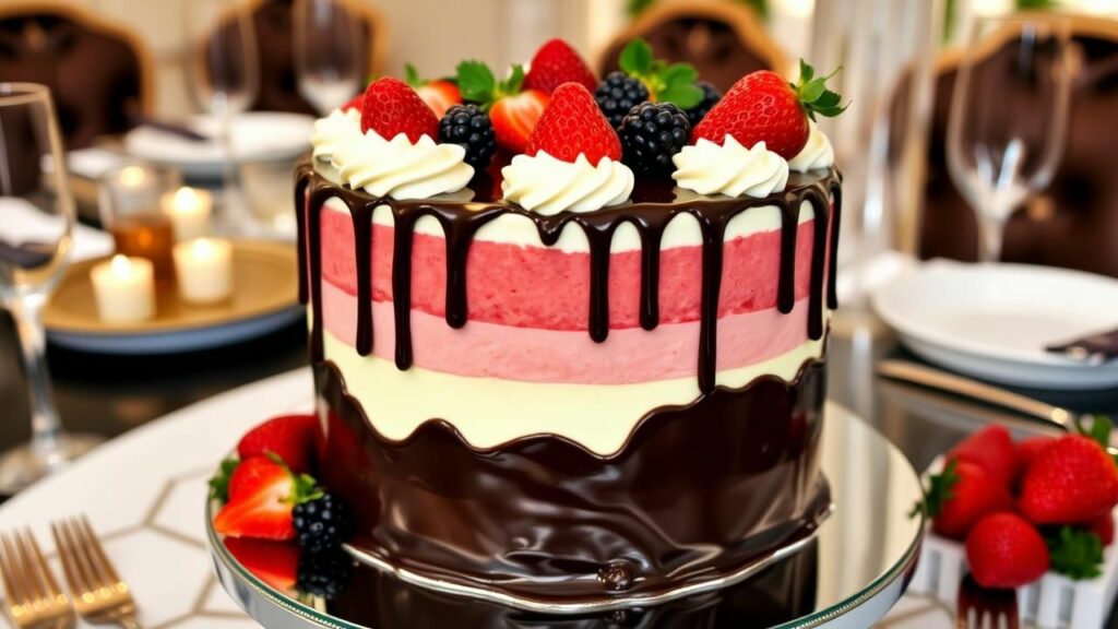 Neapolitan Drip Cake Recipe