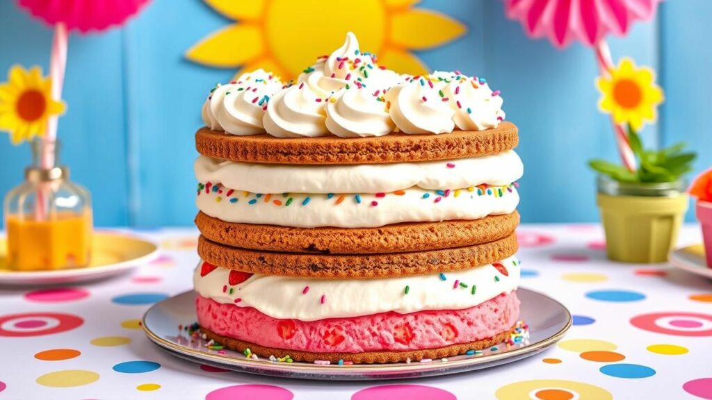 Neapolitan Ice Cream Sandwich Cake Recipe