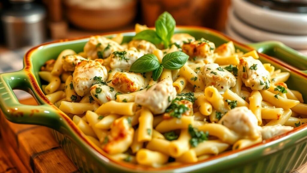Pesto Chicken Baked Ziti Recipe