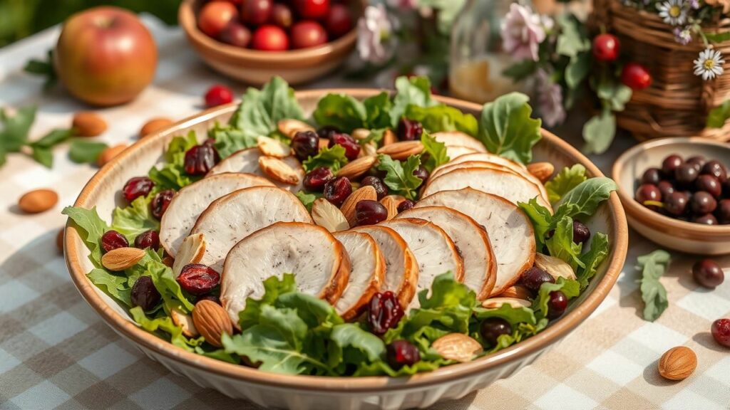Pheasant Salad with Cranberries and Almonds Recipe