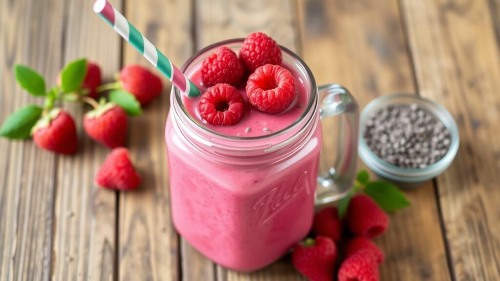 Raspberry Chia Seed Smoothie Recipe