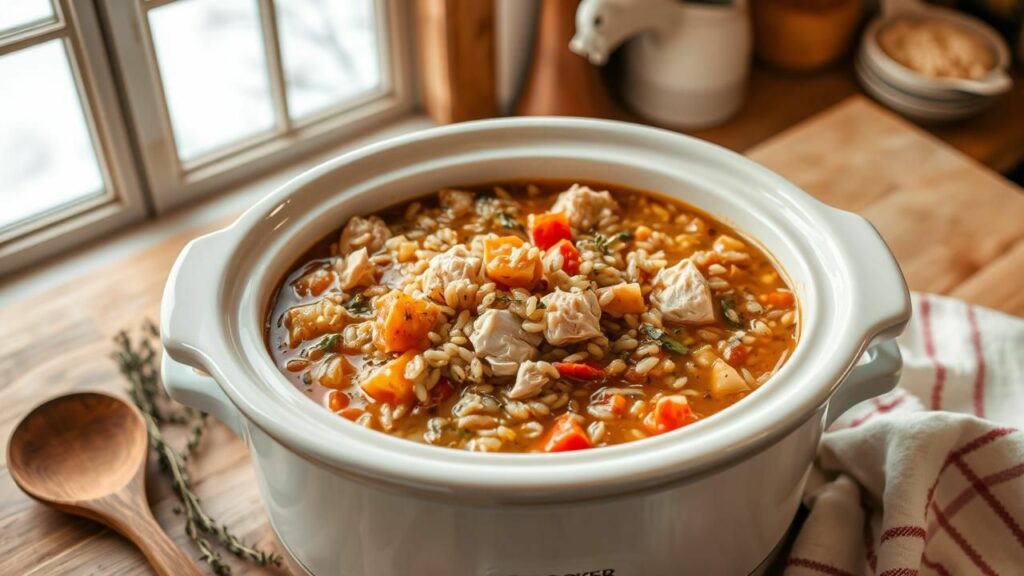 Slow Cooker Chicken Wild Rice Soup Recipe