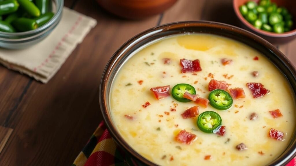 Spicy Beef Bacon and Jalapeño Soup Recipe