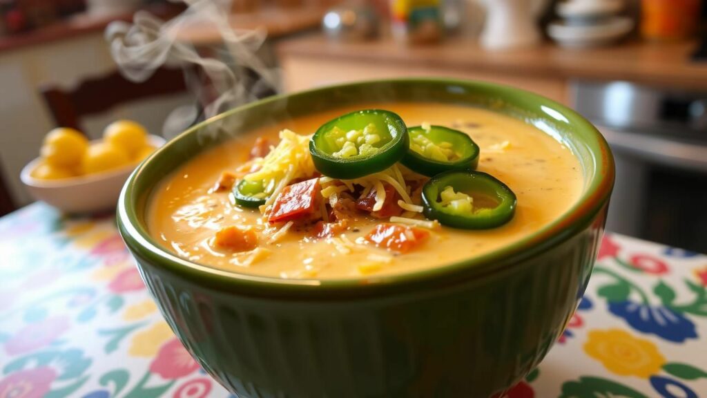 Spicy Jalapeño Cheeseburger Soup Recipe