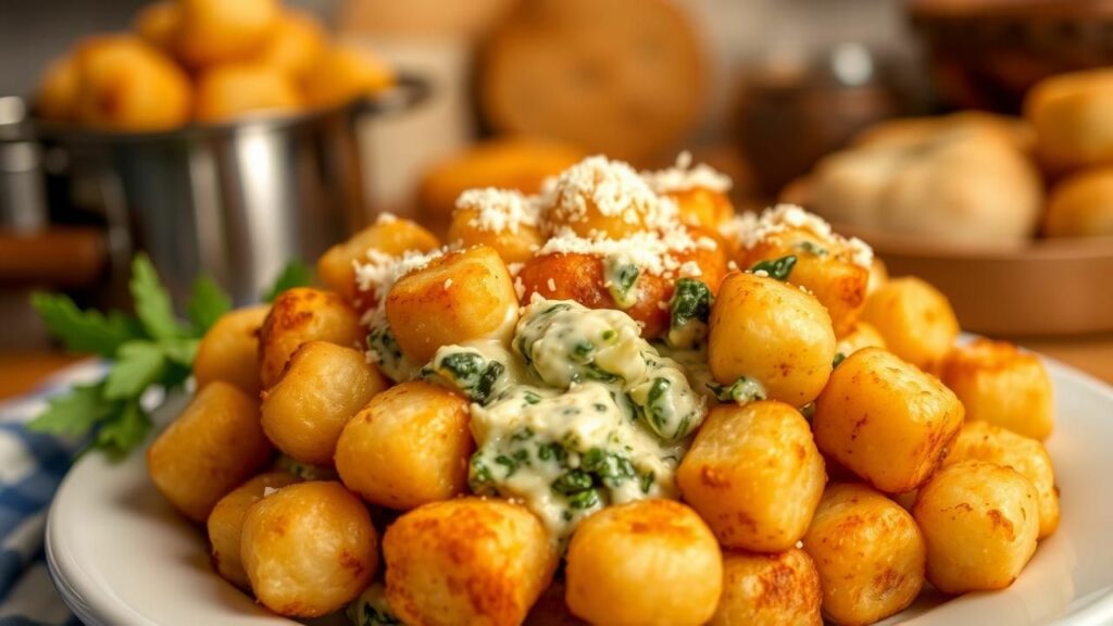 Spinach Artichoke Tater Tot Casserole Recipe