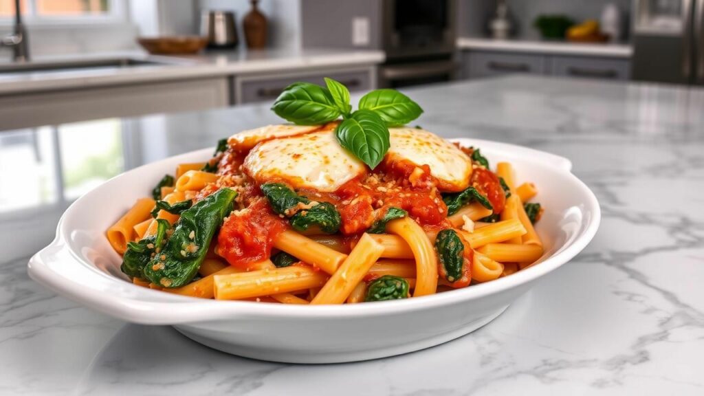 Spinach and Ricotta Ziti Recipe