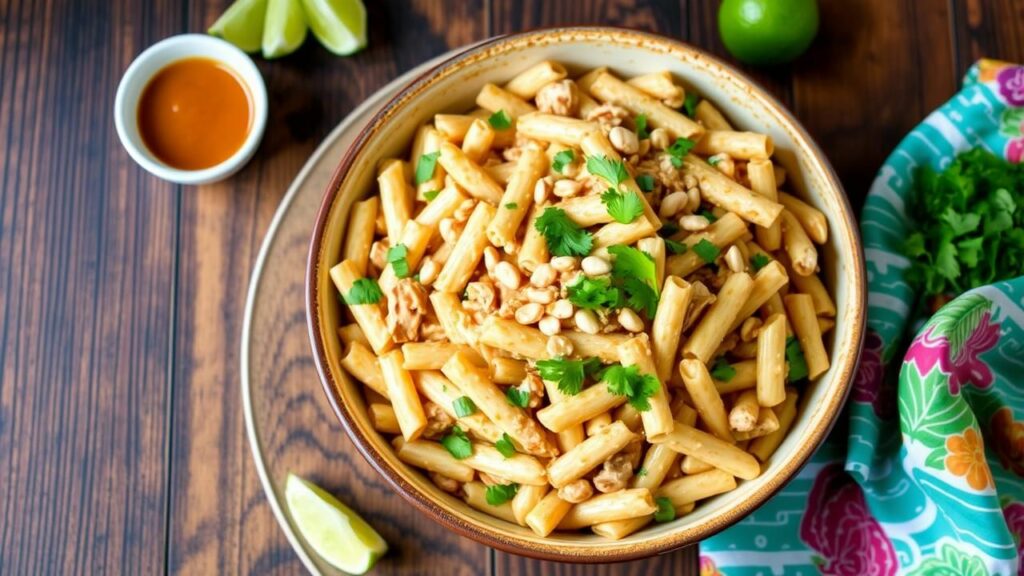 Thai Peanut Chicken Ziti Recipe