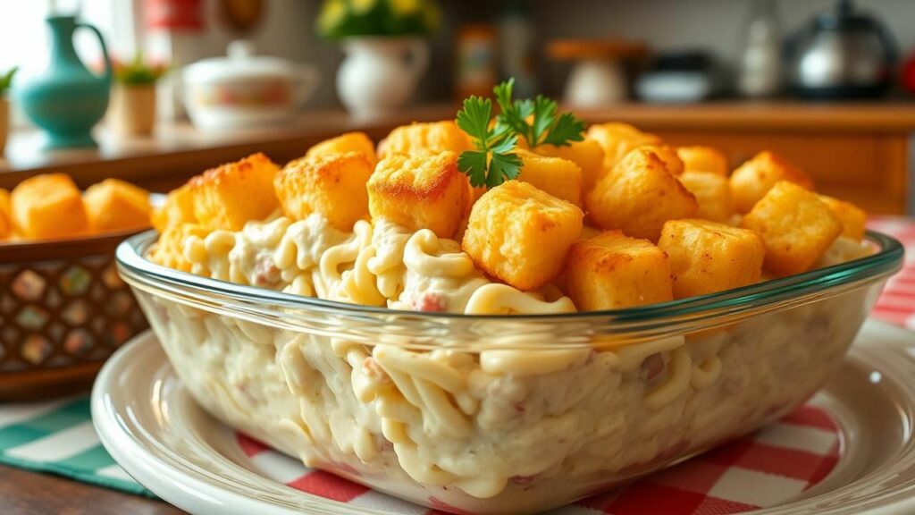 Tuna Noodle Tater Tot Casserole Recipe