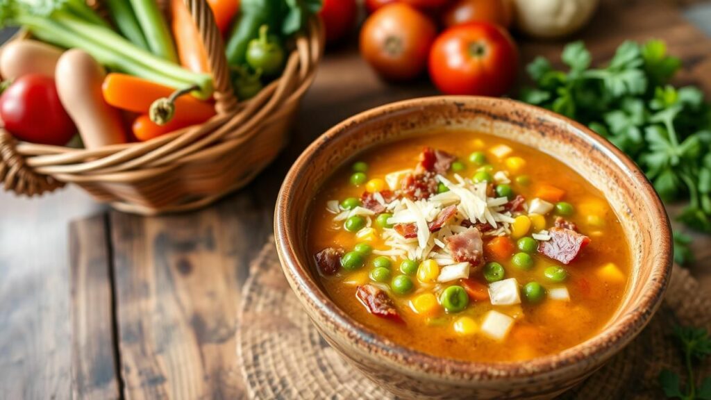 Veggie-Loaded Turkey Bacon Soup Recipe