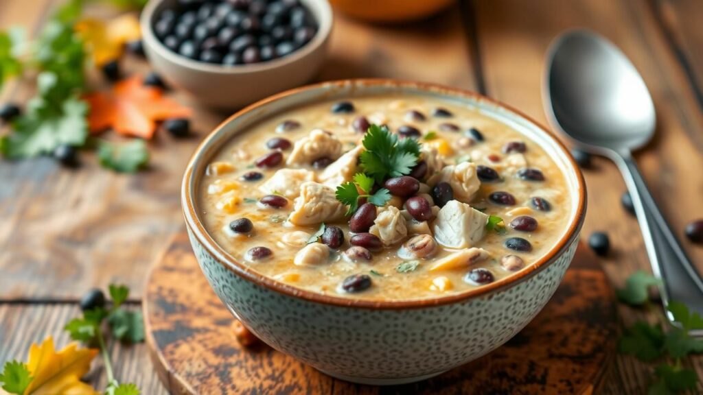 White Chicken Chili with Black Beans Recipe