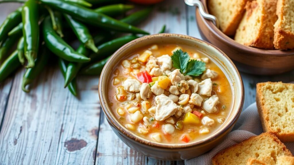 White Chicken Chili with Green Chiles Recipe