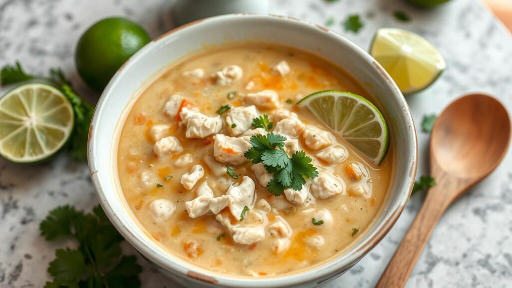 White Chicken Chili with Lime Recipe