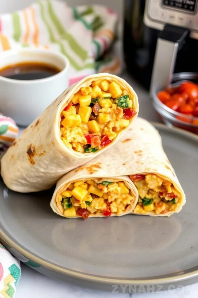Air Fryer Breakfast Burritos Recipe - Zynahz Air Fryer Breakfast Burritos Recipe - Zynahz