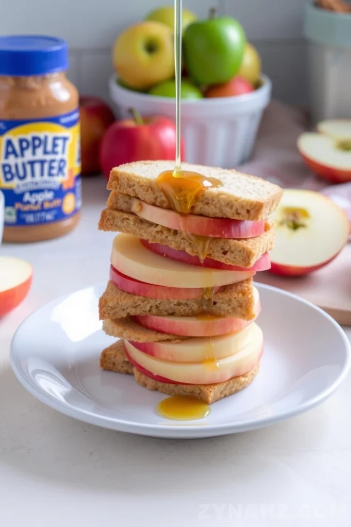 Apple and Peanut Butter Sandwiches Recipe - Zynahz Apple and Peanut Butter Sandwiches Recipe - Zynahz