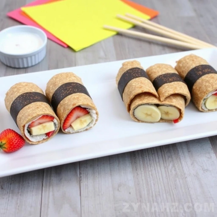 Banana and Strawberry Sushi Recipe - Zynahz Banana and Strawberry Sushi Recipe - Zynahz