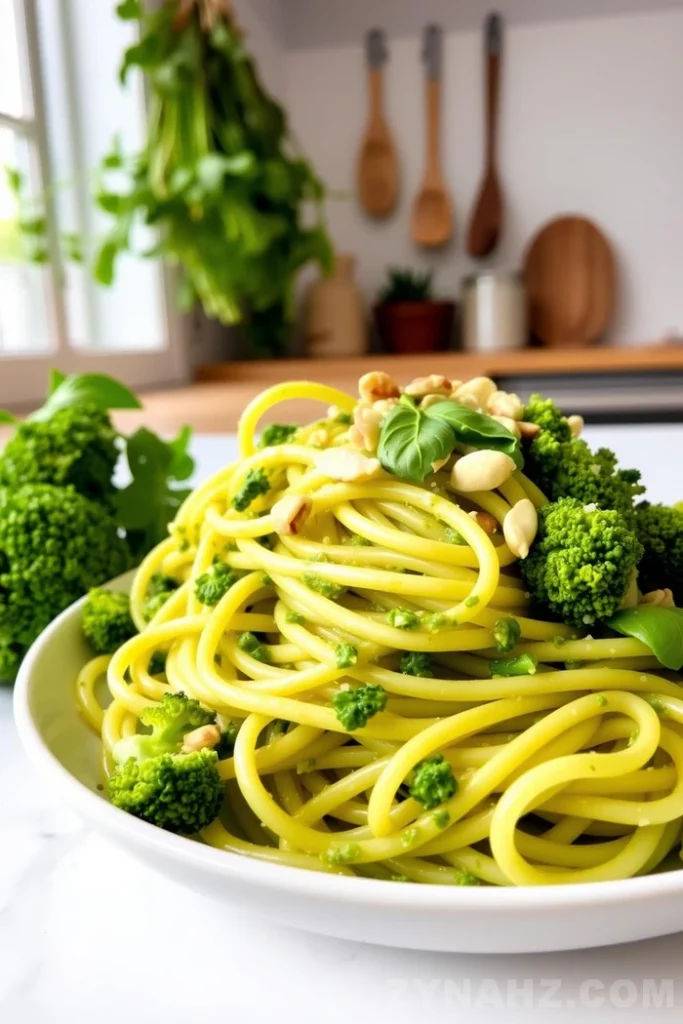 Basil and Broccoli Pesto Pasta Recipe - Zynahz Basil and Broccoli Pesto Pasta Recipe - Zynahz