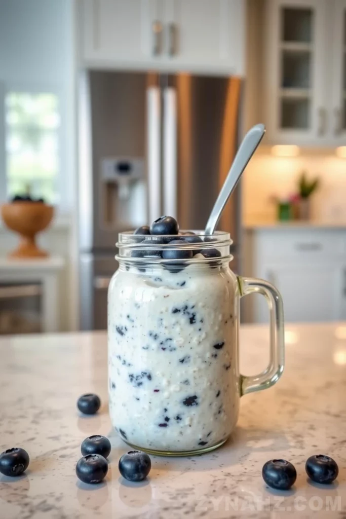 Blueberry Almond Overnight Oats Recipe - Zynahz Blueberry Almond Overnight Oats Recipe - Zynahz