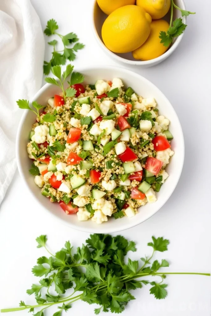 Cauliflower Tabbouleh Recipe - Zynahz Cauliflower Tabbouleh Recipe - Zynahz