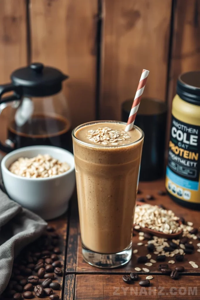 Coffee and Oats Protein Smoothie Recipe - Zynahz Coffee and Oats Protein Smoothie Recipe - Zynahz