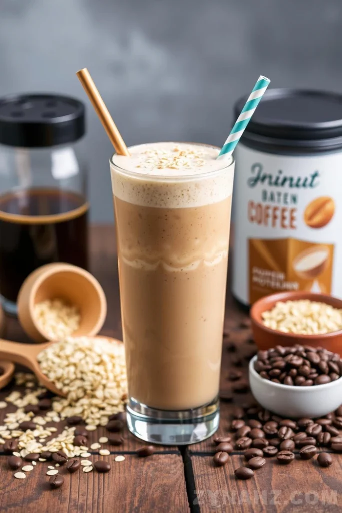 Coffee and Oats Protein Smoothie Recipe - Zynahz Coffee and Oats Protein Smoothie Recipe - Zynahz