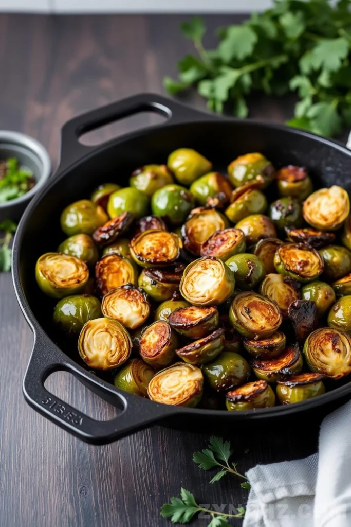 Crispy Cast Iron Brussels Sprouts Recipe - Zynahz Crispy Cast Iron Brussels Sprouts Recipe - Zynahz