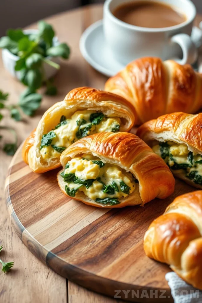 Egg and Spinach Stuffed Croissants Recipe - Zynahz Egg and Spinach Stuffed Croissants Recipe - Zynahz